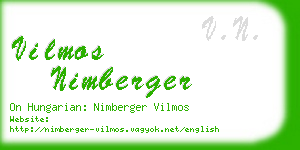 vilmos nimberger business card